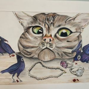 تصویر سازی مداد رنکی اثر خانم 