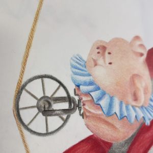 تصویر سازی مداد رنگی اثر خانم