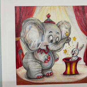 تصویر سازی مداد رنگی اثر خانم