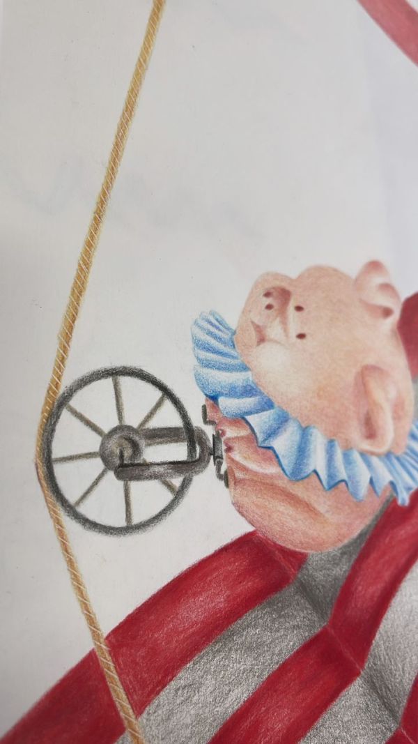 تصویر سازی مداد رنگی اثر خانم